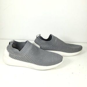 Women's Slip-On Sneakers Grey/Silver Size 7